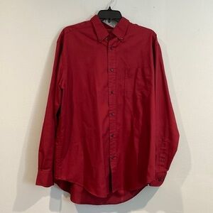 St. John’s Bay Red Long Sleeve Button Down Dress Shirt - Size Large